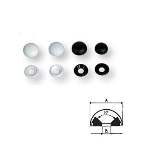 Sottoviti Svasate Copri foro con cappuccio nero/bianco, 3-4 o 5-6 mm, per barca